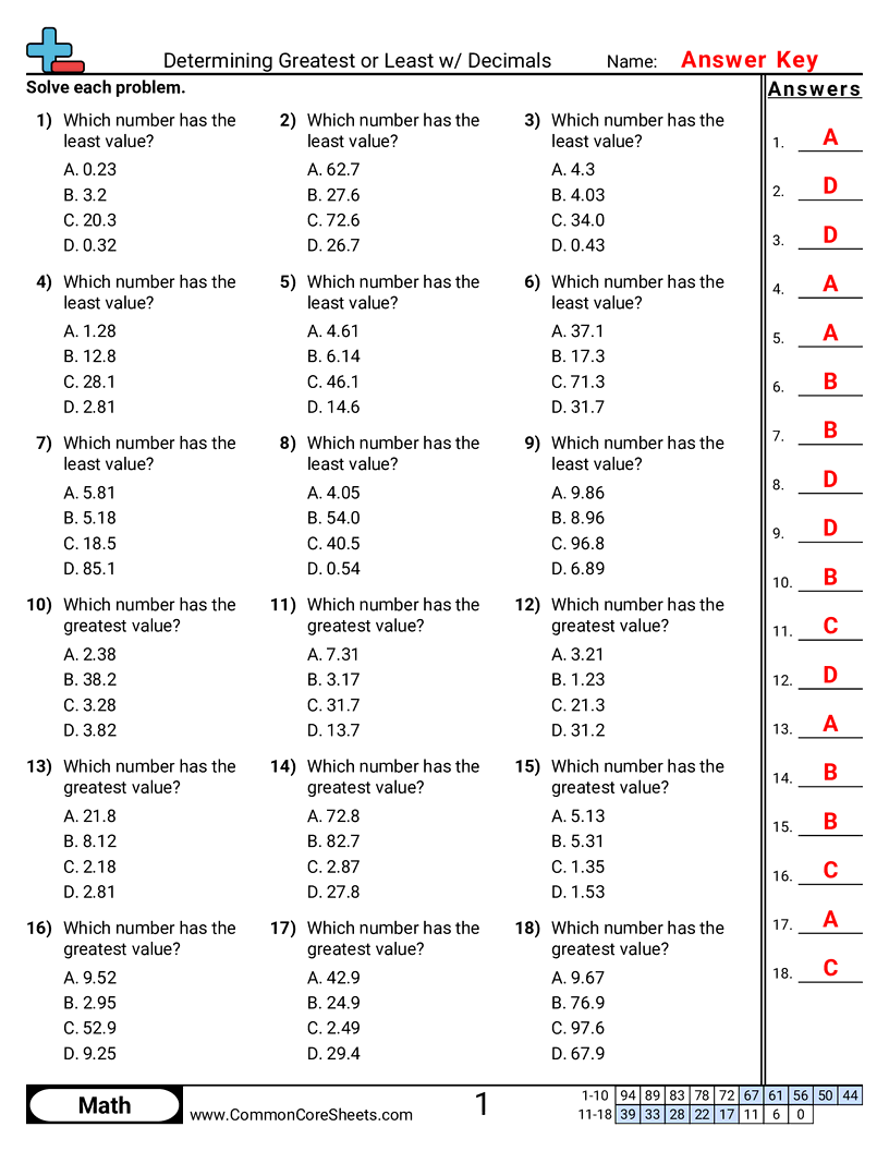 4nf7 Worksheets - determining-greater-or-less-value worksheet