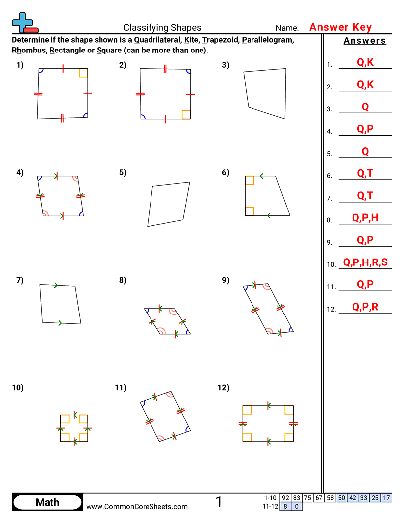 5g4 Worksheets - classifying-shapes worksheet