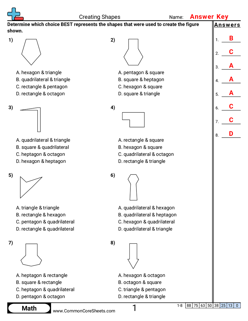 Shapes Worksheets - Creating Shapes worksheet
