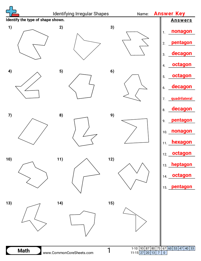 3g1 Worksheets - irregular-shapes-4-5-6-7-8-9-10-sides worksheet