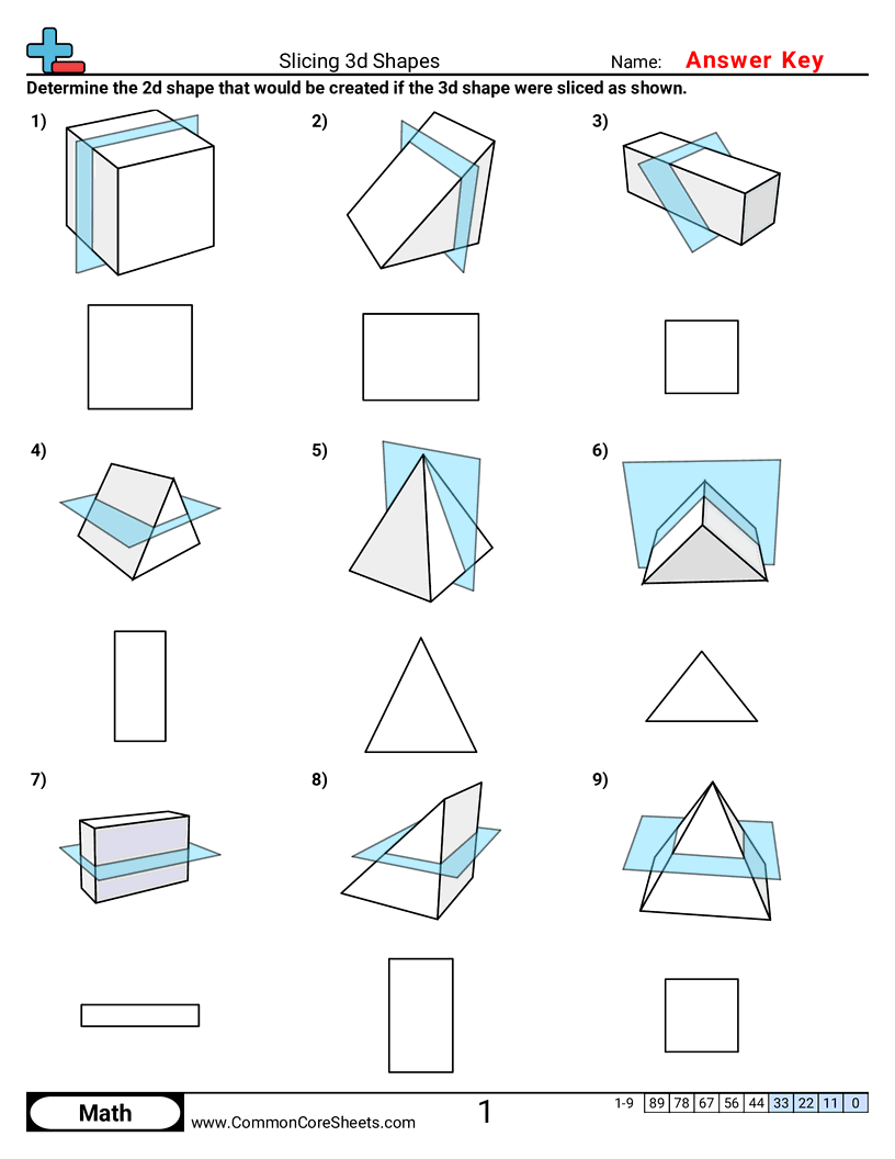 7g3 Worksheets - slicing-3d-shapes worksheet